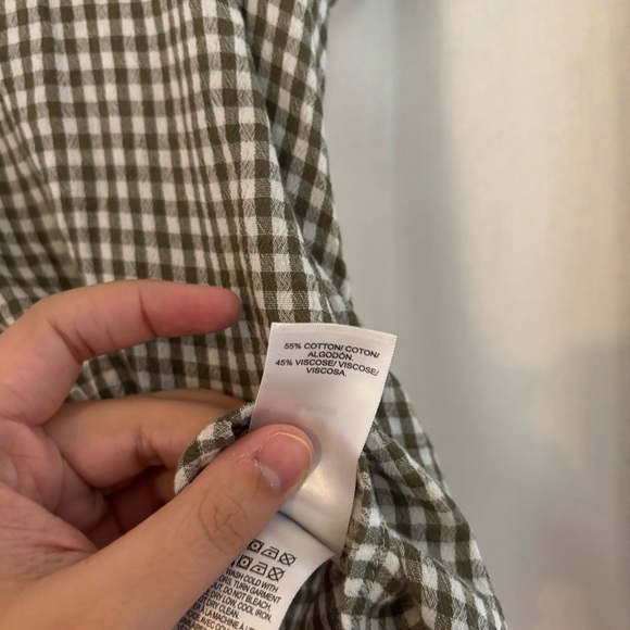 lucky brand gingham shortsleeve button down - Picture 5 of 5